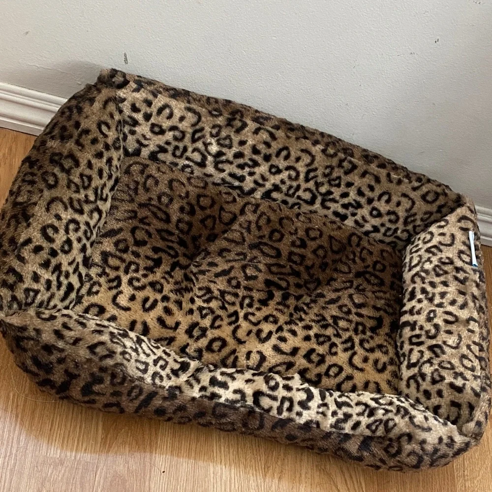 Leopard Print Pet Bed